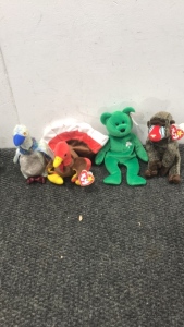 (4) Original Beanie Babies