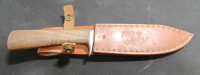 (1) Bowie Knife w/ Solid Wood Handle & Sheath - 4