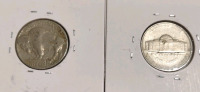 (1) 1972-D Ike Dollar Coin, (1) 1936-P Buffalo Nickel Philadelphia Mint, (1) 1941-S Buffalo Nickel San Francisco Mint, (1) 1942-S Lincoln Wheat Cent San Francisco Mint, (1) 1945-P Lincoln Wheat Cent Philadelphia Mint, (1) Lincoln Shield Cent Denver Mint, - 6