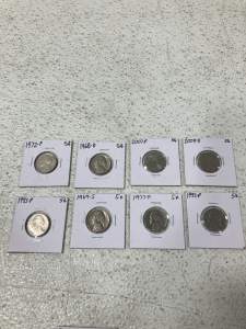 (2) Pennies 2000, (8) Nickels 1968-2009