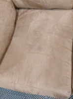 (1) Love Seat - Brown Suede - 3