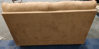 (1) Love Seat - Brown Suede - 4