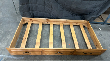 Rolling Wooden Bedframe