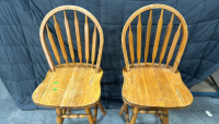 Carved Wooden Table Set, (4) Carved Wooden Chairs - 4