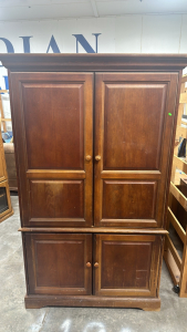 Wooden Armoire with Sliding Doors