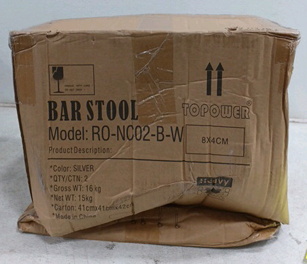 (1) Barstool - Model # RO-NC02-B-W - 2-Pack