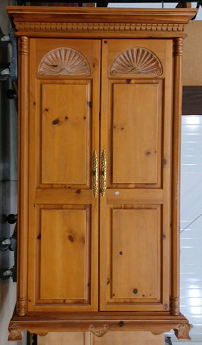 (1) Armoire - Pine Wood - 43½"×22"×78"H