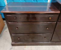 (1) Dresser & Cabinet Combo - Dark Wood - 50&frac14;"&times;17⅝"&times;36⅜"H - 3