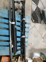 2 Bannanna Chairs 1 floor Rug. 2 metal bed frames. - 5