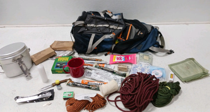 Hiking Backpack Emergency Kit (see photos for included)