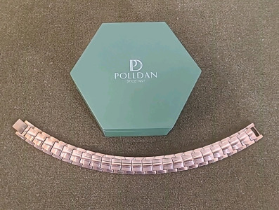 (1) Polldan Magnetic Therapy Bracelet, For Men/Women, Rose Gold Colored