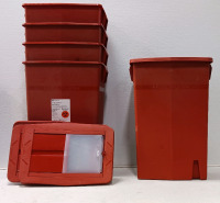 (5) SharpSafery 12 Gal Waste Bins W/Lids