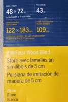 Levolor (48inx72in) 2in Flux Wood Blind Trim and Go (White) - 3