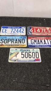 (5) License Plates