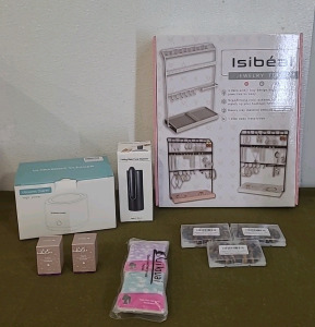 (1) High Power Ultrasonic Cleaner, (1) Isibeal Jewelry Tower & More