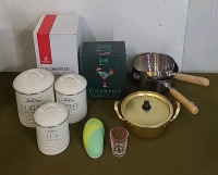 (1) 3-Piece Metal Canister Set, (1) Cocktail Shaker Set, (1) Electric Can Opener & More - 2