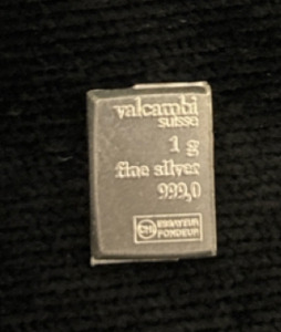 (4) 1g Fine Silver 999,0 Valcambi Suisse Bars