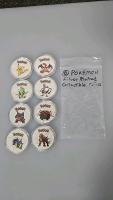 (1) Resealable Bag with 8 Pokemon Silver Plated Collectible Coins