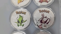 (1) Resealable Bag with 8 Pokemon Silver Plated Collectible Coins - 5