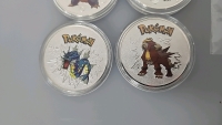 (1) Resealable Bag with 8 Pokemon Silver Plated Collectible Coins - 7