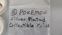 (1) Resealable Bag with 8 Pokemon Silver Plated Collectible Coins - 8