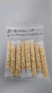 (1) Resealable Bag with 8 Tubes of Gold Flakes/Leaf Gold