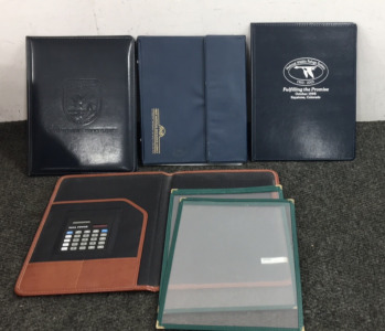 (6) Leather/Plastic Folders