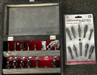 Rotary RASP Set, And Vintage Router Bit Set