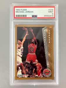 Graded 1992 Fleer Michael Jordan Card #238 Mint 9