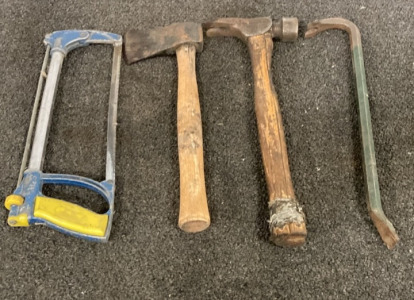 Hacksaw,Hatchet,Framing Hammer,Crowbar