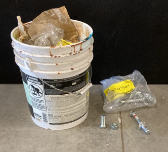 Bucket Of 3/4 Nuts And Bolts &hellip;(6)5/8 Anchor Bolts