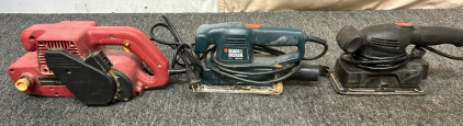 Belt Sander & 2 Sheet Finishing Sanders