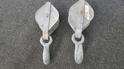 (2) Antique 22" Barn Pulley System