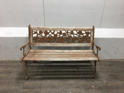 Cast Iron and Wood Bench