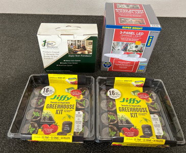 Garage Light, Greenhouse Kits & More