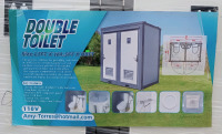 Double Toilet Porta Potty 7'x4.5'x8'