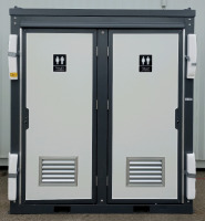 Double Toilet Porta Potty 7'x4.5'x8' - 2