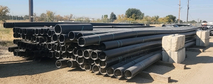 OFFSITE- Entire Stack Of (107) Approximately 50' x 10" HDPE Pipe Sections