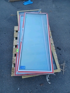 (3) Commercial Refrigerator Doors - (1) 70"×27½" (2) 60"×25"