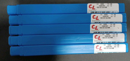 (5) &frac12;" HSS Straight Shank Chucking Reamer Bits (cow)