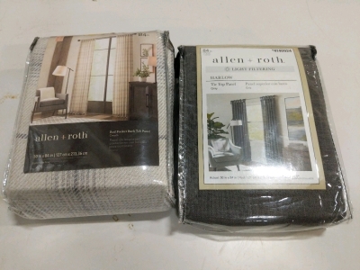 2) Allen Roth Curtains 84x50 (salmon)