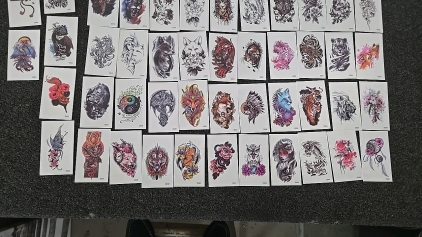 (6) Small Fake Tattoos (7) Large Fake Tattoos