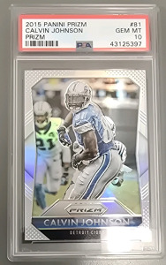 2015 Panani Prizm Calvin Johnson PSA Gem Mint 10