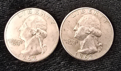 (2) 1962 Washington Quarters- 90% Silver Authenticated