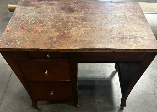 Brown Desk With Drawers