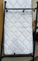 Twin Head Board, Bed Frame, Box Spring And Mattress - 4