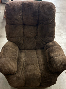 Brown Fluffy Recliner Chair