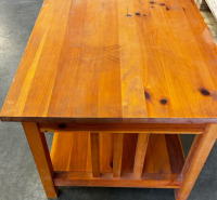 Light Brown Wooden Coffee Table - 3