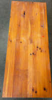 Light Brown Wooden Coffee Table - 4