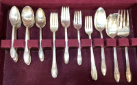 Silver Plated Silverware W/Chest - 3